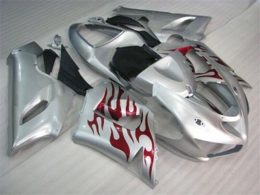 ZX6R 2005-2006 - Argent Rouge Flamme