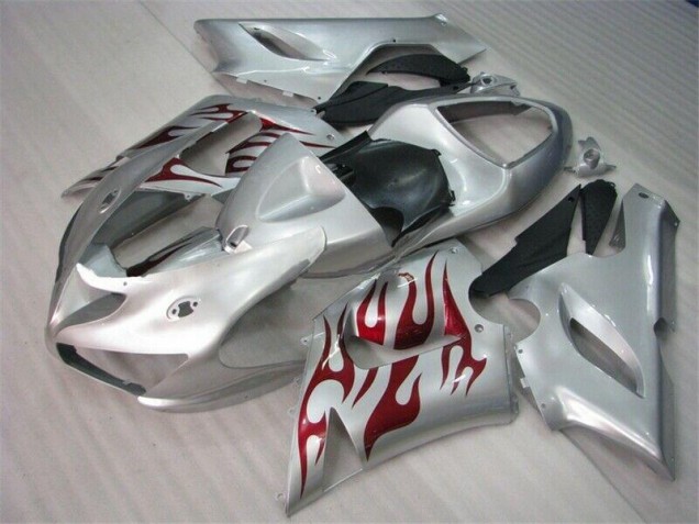 ZX6R 2005-2006 - Argent Rouge Flamme