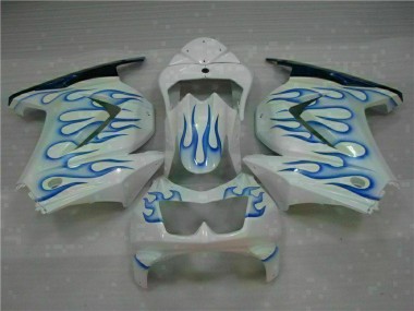 EX250 2008-2012 - Blanc Bleu Flamme