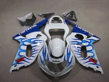 GSXR 750 K1 K2 K3 2001-2003 - Blanc Bleu Flamme