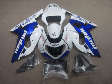 GSXR 600 K1 K2 K3 2001-2003 - Blanc Bleu Motul