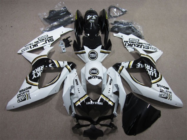 GSXR 600 K8 2008-2010 - Blanc Lucky Strike Noir Motul GSXR 600 K8 2008-2010 - Blanc Lucky Strike Noir Motul