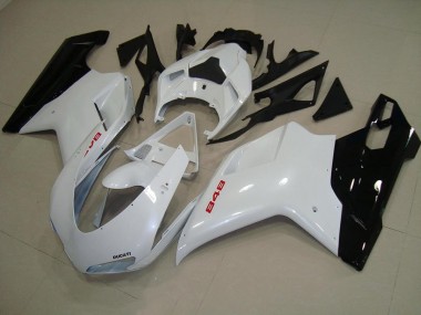 Ducati 848 1098 1198 2007-2014 - Blanc Nacré Noir