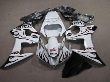 R6 2003-2005 - Blanc Noir Flamme Requin