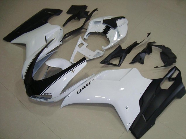 Ducati 848 1098 1198 2007-2014 - Blanc Noir Mat Ducati 848 1098 1198 2007-2014 - Blanc Noir Mat