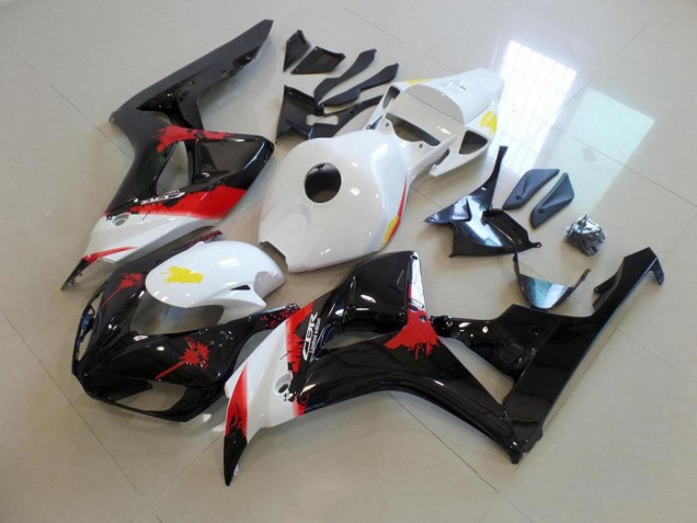 CBR 1000 RR 2006-2007 - Blanc Noir avec No Décalque CBR 1000 RR 2006-2007 - Blanc Noir avec No Décalque