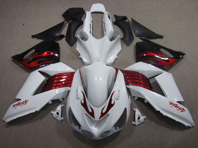 ZX14R ZZR 1400 2006-2011 - Blanc Rouge Ninja ZX14R ZZR 1400 2006-2011 - Blanc Rouge Ninja