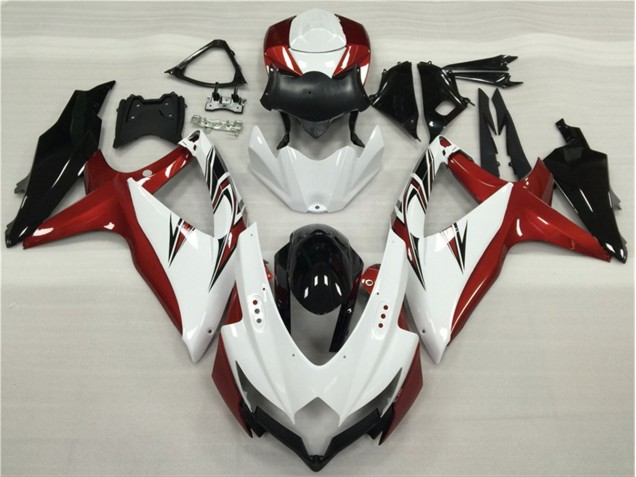 GSXR 600 / 750 K8 2008-2010 - Blanc Rouge Noir GSXR 600 / 750 K8 2008-2010 - Blanc Rouge Noir