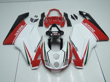 Ducati 749 999 2003-2004 - Blanc Rouge avec Queue Ouverte