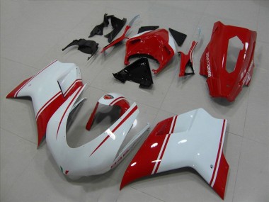 Ducati 848 1098 1198 2007-2014 - Blanc et Rouge Courses Version