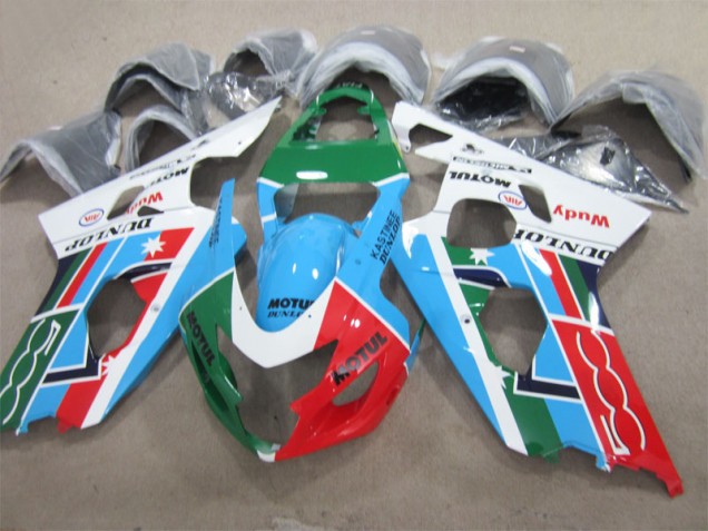 GSXR 600 K4 2004-2005 - Bleu Vert Rouge Motul