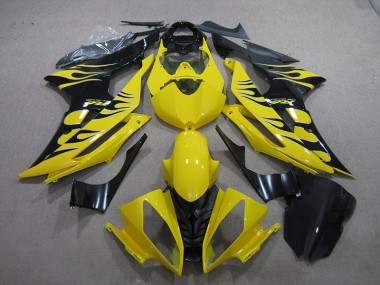 R6 2008-2016 - Jaune Noir Flamme