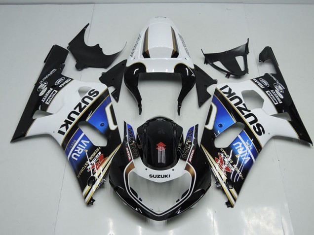 GSXR 750 K1 K2 K3 2001-2003 - Noir Blanc Bleu Viru