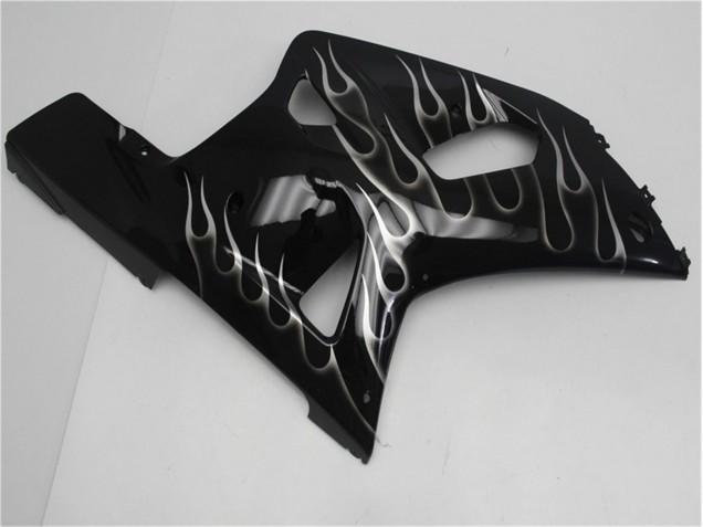 GSXR 600 / 750 K1 K2 K3 2001-2003 - Noir Blanc Flamme GSXR 600 / 750 K1 K2 K3 2001-2003 - Noir Blanc Flamme
