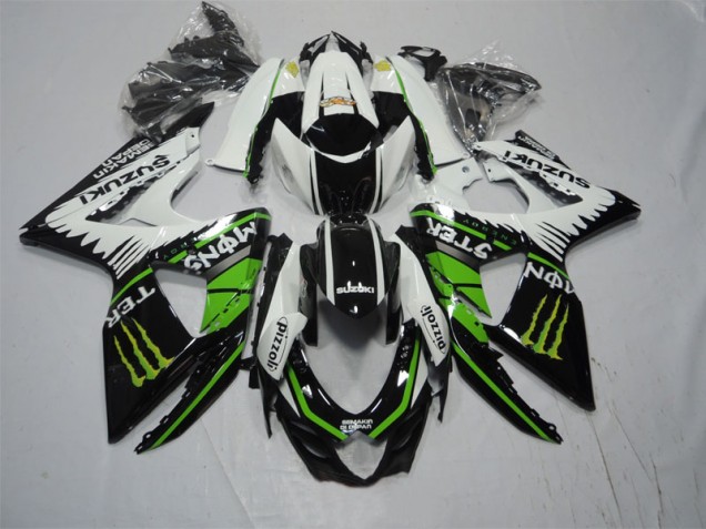 GSXR 1000 K9 2009-2016 - Noir Blanc Vert Monster Pizzoli GSXR 1000 K9 2009-2016 - Noir Blanc Vert Monster Pizzoli