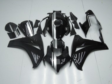 CBR 1000 RR 2008-2011 - Noir Brillant avec Argent Bande