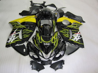 GSXR 1300 Hayabusa 2008-2019 - Noir Jaune Flamme