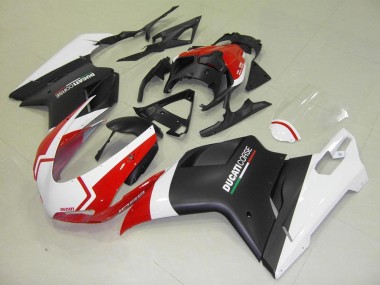 Ducati 848 1098 1198 2007-2014 - Noir Mat Blanc Rouge