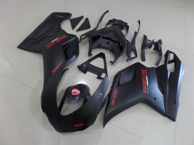 Ducati 848 1098 1198 2007-2014 - Noir Mat Rouge Décalque Ducati 848 1098 1198 2007-2014 - Noir Mat Rouge Décalque