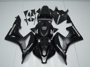 CBR 600 RR 2007-2008 - Noir Mat avec Blanc Décalque