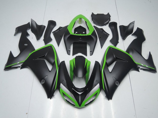 ZX10R 2006-2007 - Noir Mat avec Ligne Verte ZX10R 2006-2007 - Noir Mat avec Ligne Verte