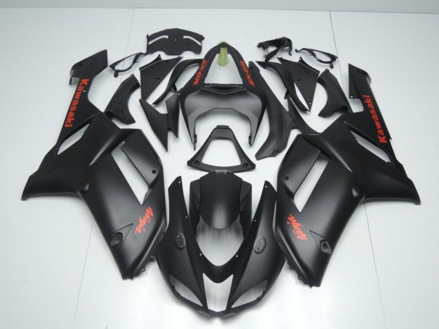 ZX6R 2007-2008 - Noir Mat avec Rouge Décalque ZX6R 2007-2008 - Noir Mat avec Rouge Décalque