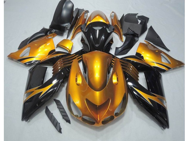 ZX14R ZZR 1400 2006-2011 - Noir Or ZX14R ZZR 1400 2006-2011 - Noir Or