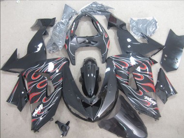 ZX10R 2006-2007 - Noir Rouge Blanc Flamme Ninja