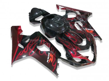 GSXR 600 / 750 K4 2004-2005 - Noir Rouge Flamme