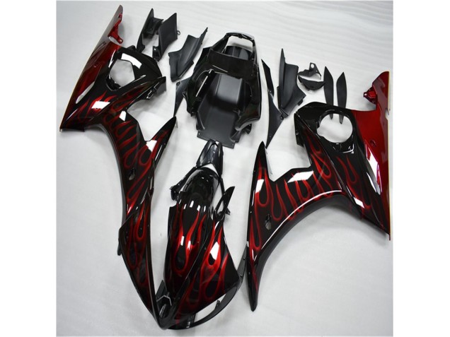R6 2003-2005 - Noir Rouge Flamme R6 2003-2005 - Noir Rouge Flamme