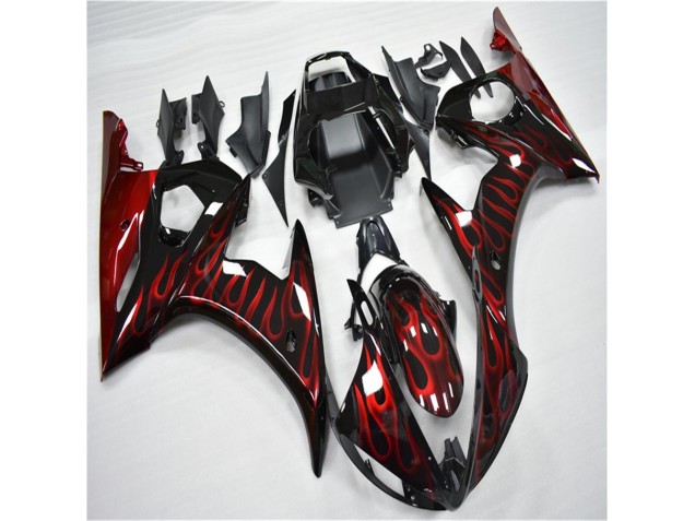 R6 2003-2005 - Noir Rouge Flamme R6 2003-2005 - Noir Rouge Flamme