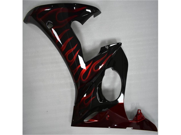 R6 2003-2005 - Noir Rouge Flamme R6 2003-2005 - Noir Rouge Flamme