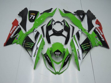ZX6R 2013-2018 - Noir Vert Blanc Monster