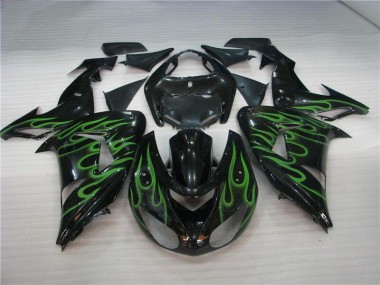 ZX10R 2006-2007 - Noir Vert Flamme