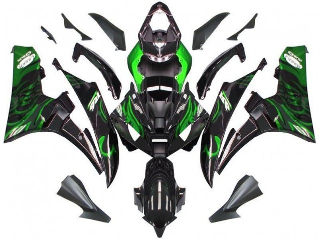 R6 2006-2007 - Noir Vert Flamme R6 2006-2007 - Noir Vert Flamme