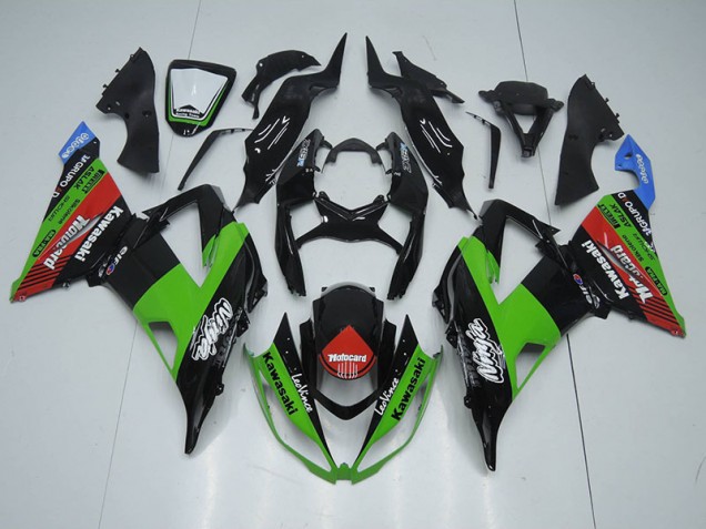 ZX6R 2013-2018 - Noir Vert Rouge Motocard ZX6R 2013-2018 - Noir Vert Rouge Motocard