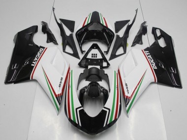 Ducati 848 1098 1198 2007-2014 - Noir Vert et Blanc