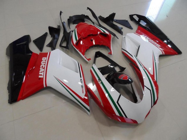 Ducati 848 1098 1198 2007-2014 - Rouge Blanc Ducati 848 1098 1198 2007-2014 - Rouge Blanc