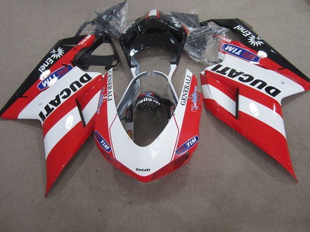 Ducati 1098 2007-2014 - Rouge Blanc Generali Tim Ducati 1098 2007-2014 - Rouge Blanc Generali Tim