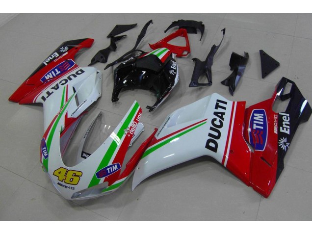 Ducati 848 1098 1198 2007-2014 - Rouge Blanc Jaune 46 Ducati 848 1098 1198 2007-2014 - Rouge Blanc Jaune 46