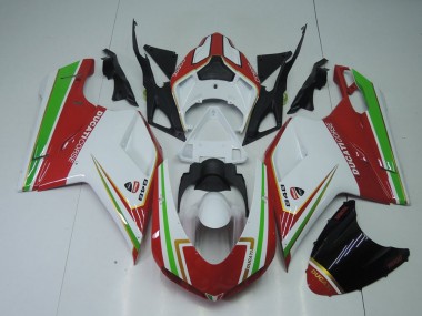 Ducati 848 1098 1198 2007-2014 - Rouge Blanc et Vert