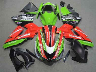 ZX14R ZZR 1400 2006-2011 - Rouge Vert Motocard