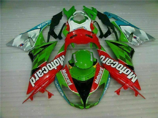 ZX6R 2009-2012 - Rouge Vert Motocard ZX6R 2009-2012 - Rouge Vert Motocard