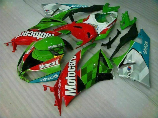 ZX6R 2009-2012 - Rouge Vert Motocard ZX6R 2009-2012 - Rouge Vert Motocard