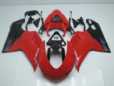 Ducati 848 1098 1198 2007-2014 - Style OEM Rouge avec Noir Mat Side
